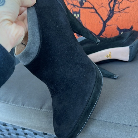 Auth. Prada Heeled Suede Booties! - Picture 13 of 13